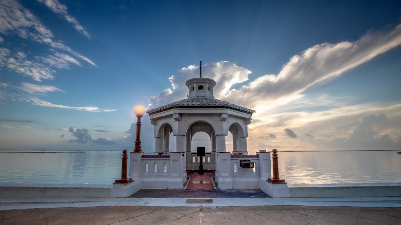 Scene of mirador on Corpus Christi Bay; Source: cropped from AdobeStock_235242178